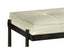 Jonathan Charles Living Bench Contemporary in White Leather - Silver House of Isabella UK