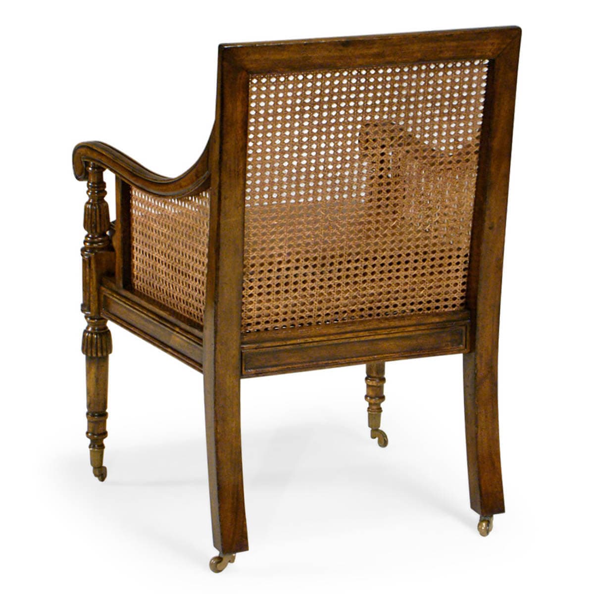 Jonathan Charles Living Bergere Occasional Chair with Cane Back - Leather House of Isabella UK