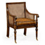 Jonathan Charles Living Bergere Occasional Chair with Cane Back - Leather House of Isabella UK