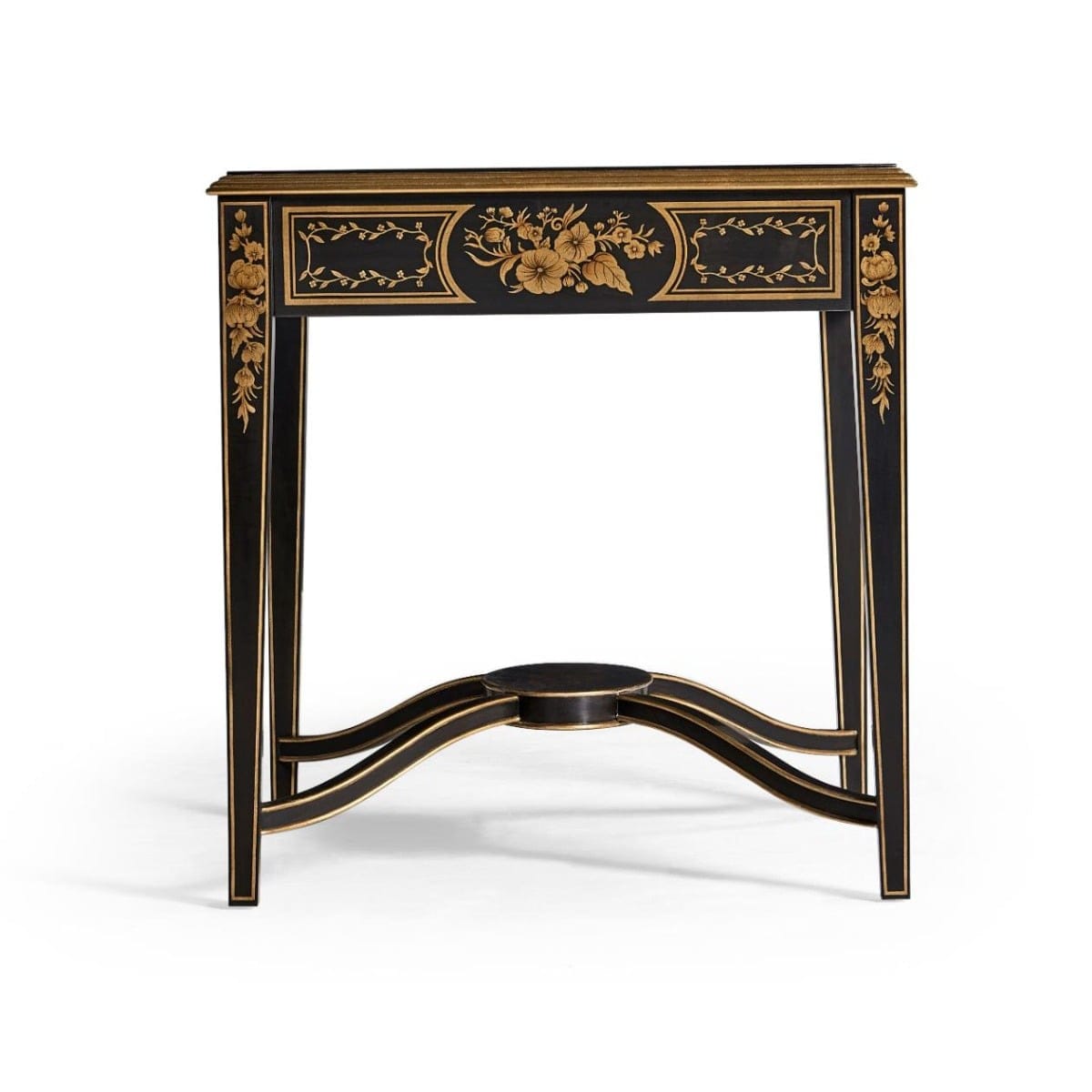 Jonathan Charles Living Black & Églomisé Square Side Table House of Isabella UK