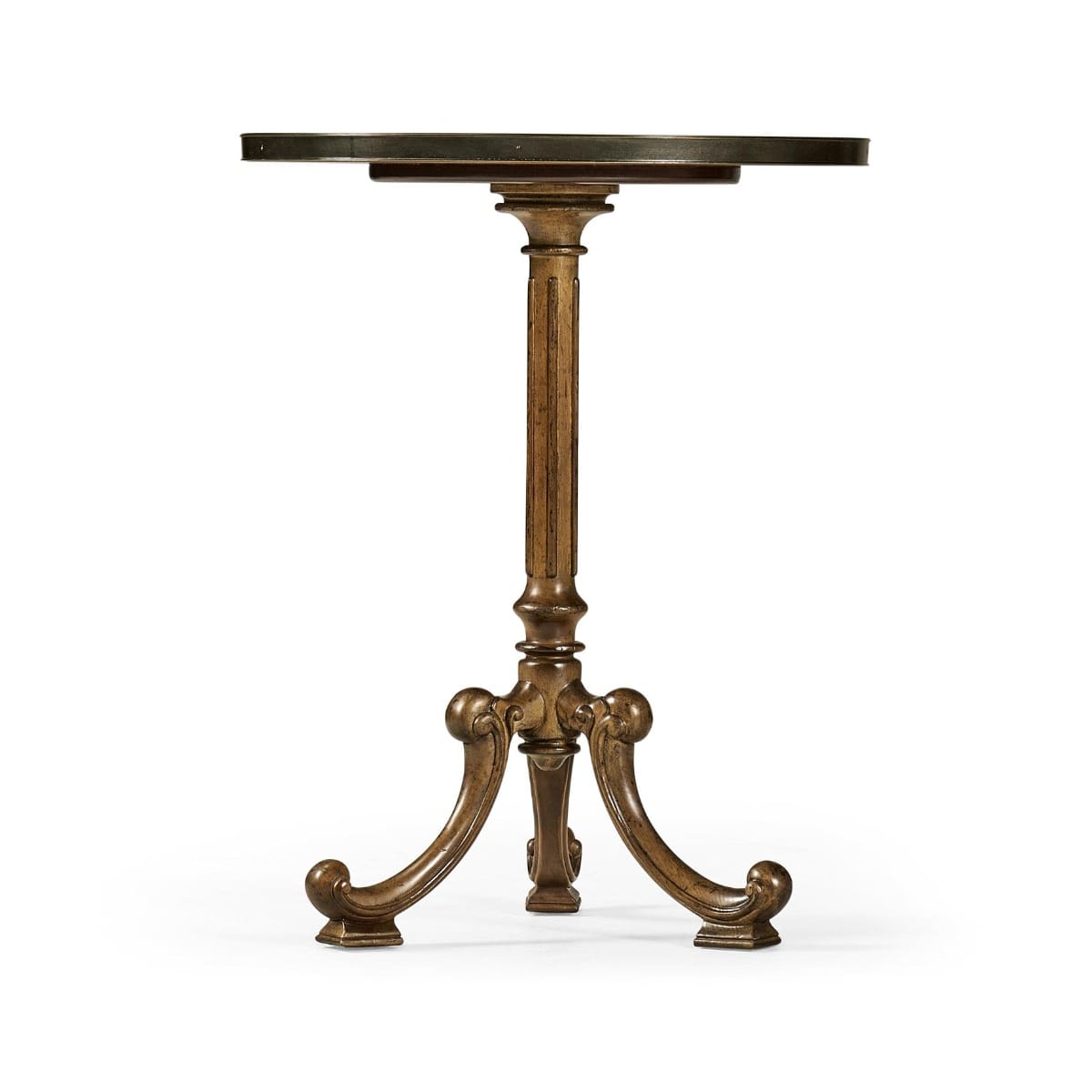 Jonathan Charles Living Brown Mahogany Lamp Table with Brass Moulding House of Isabella UK