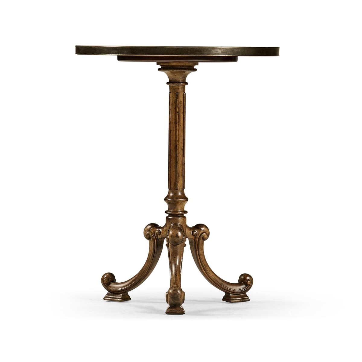 Jonathan Charles Living Brown Mahogany Lamp Table with Brass Moulding House of Isabella UK