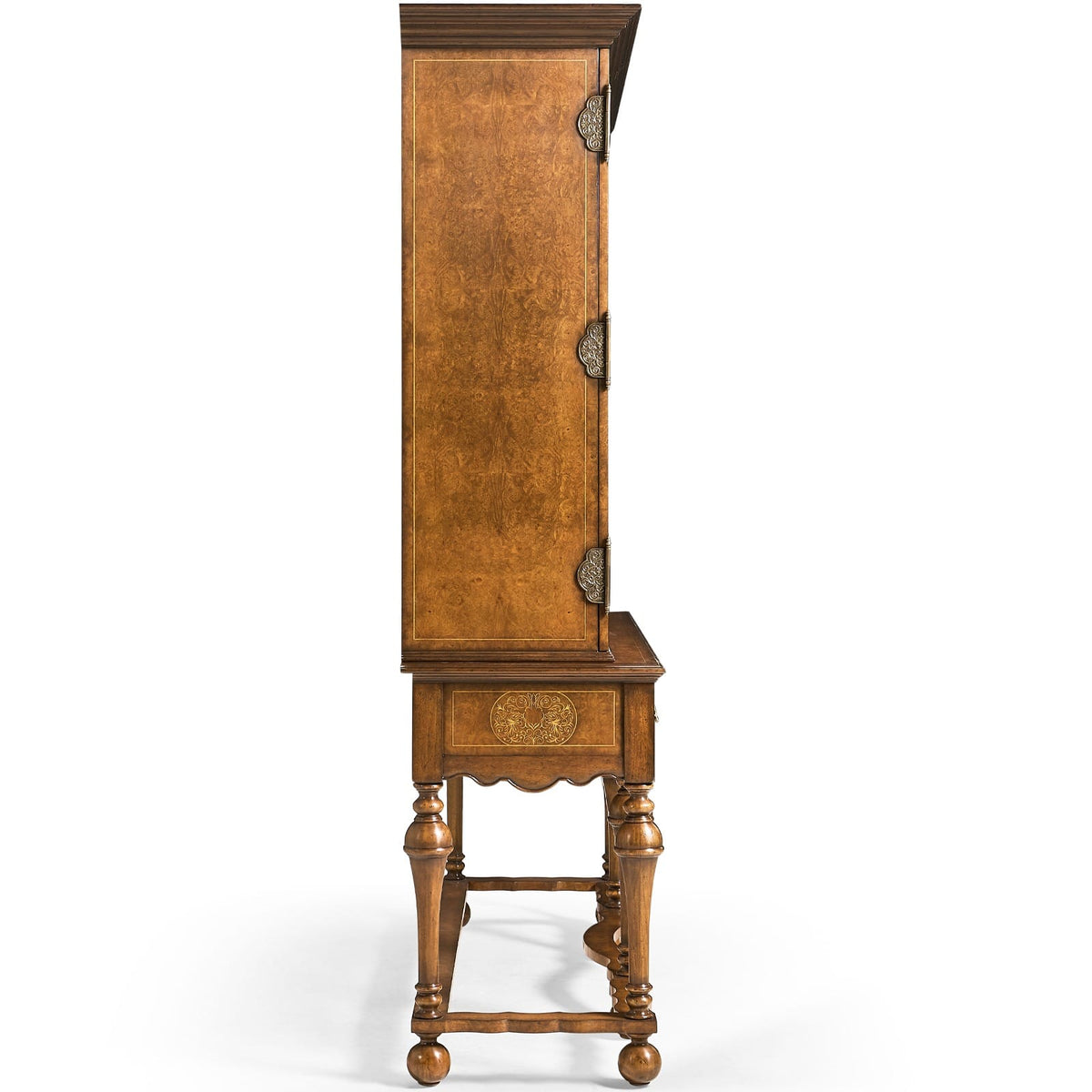 Jonathan Charles Living Burl Walnut and Seaweed TV Cabinet House of Isabella UK