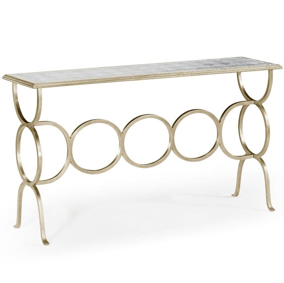 Jonathan Charles Living Circles Console Table in Silver House of Isabella UK