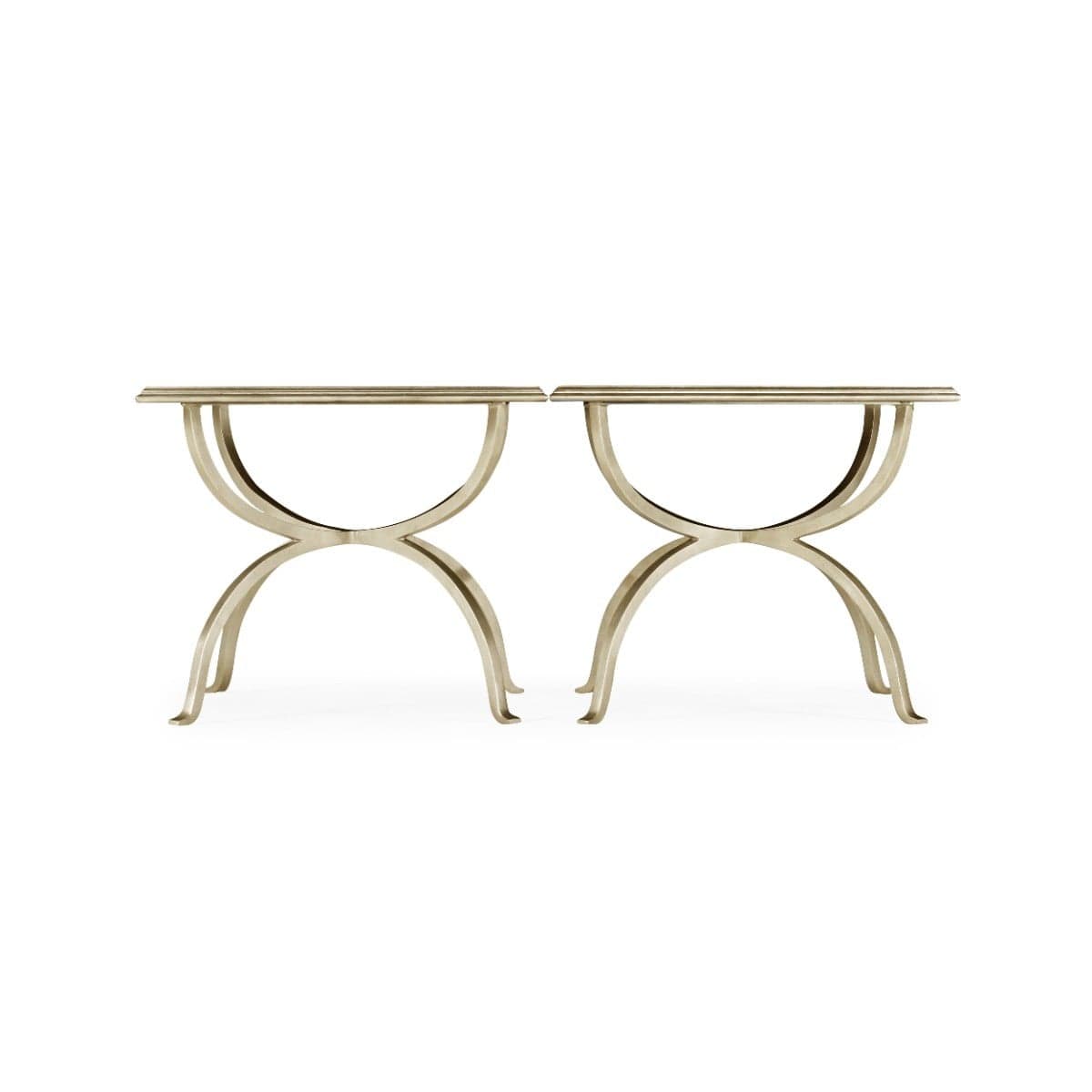 Jonathan Charles Living Coffee Table Contemporary Set of 2 - Silver House of Isabella UK