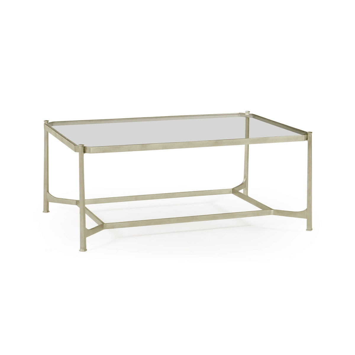 Jonathan Charles Living Coffee Table Contemporary with Glass Top - Silver House of Isabella UK