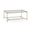 Jonathan Charles Living Coffee Table Contemporary with Glass Top - Silver House of Isabella UK