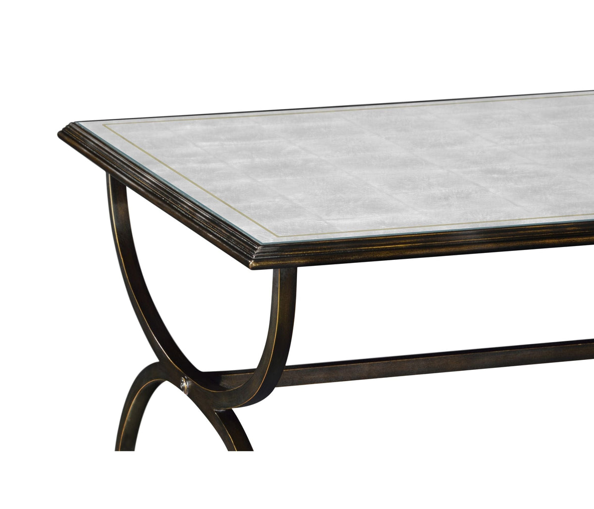 Jonathan Charles Living Coffee Table Hourglass in Eglomise - Bronze House of Isabella UK