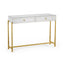 Jonathan Charles Living Console Table 1930s in Eglomise - Gilded Iron House of Isabella UK