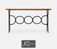 Jonathan Charles Living Console Table Rustic Circles in Country Walnut House of Isabella UK