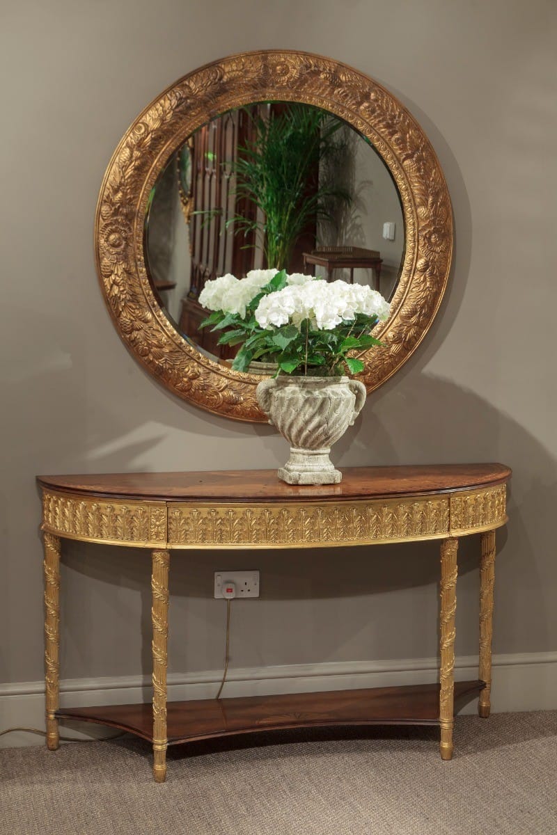 Jonathan Charles Living Demilune Console Table Neoclassical - Large House of Isabella UK