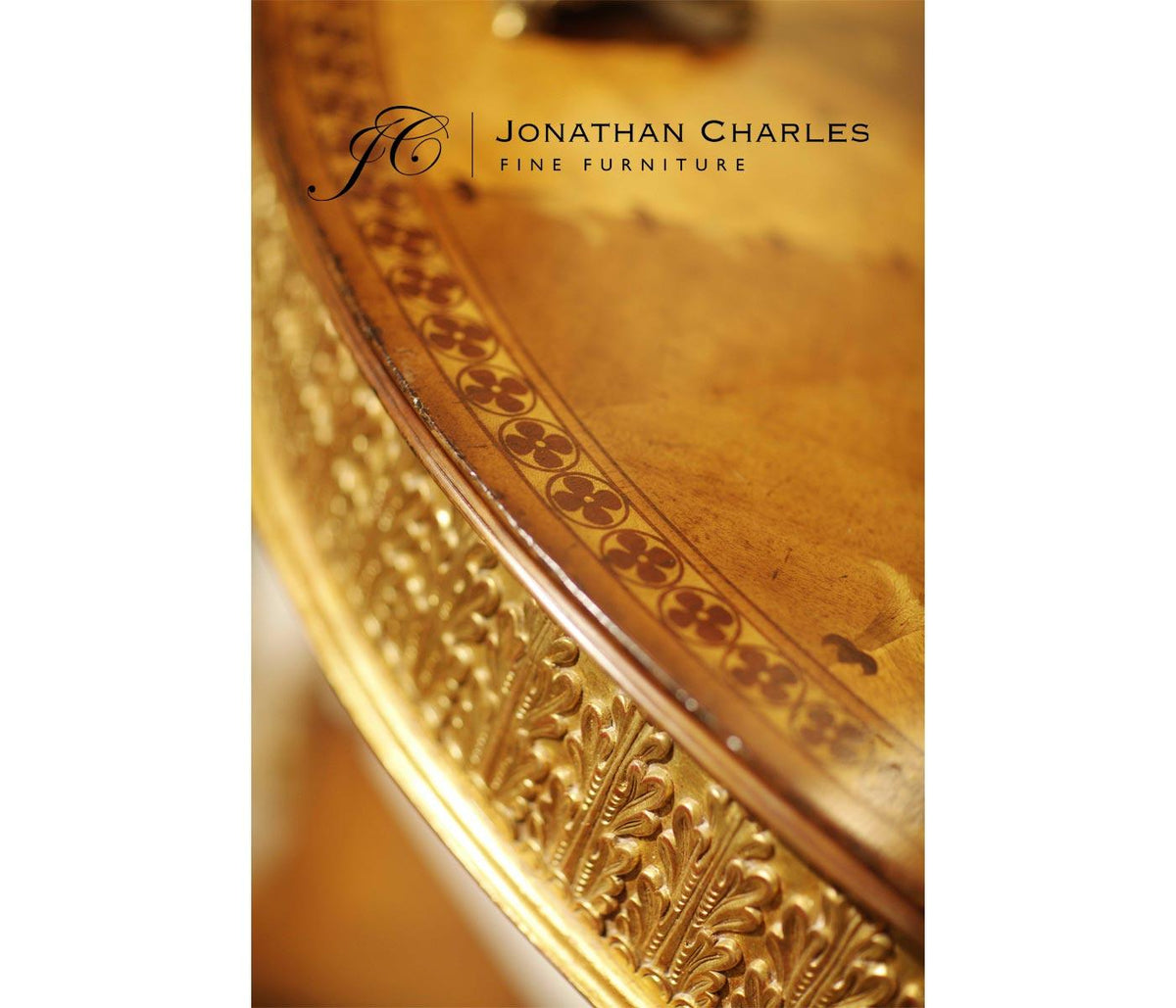 Jonathan Charles Living Demilune Console Table Neoclassical - Small House of Isabella UK