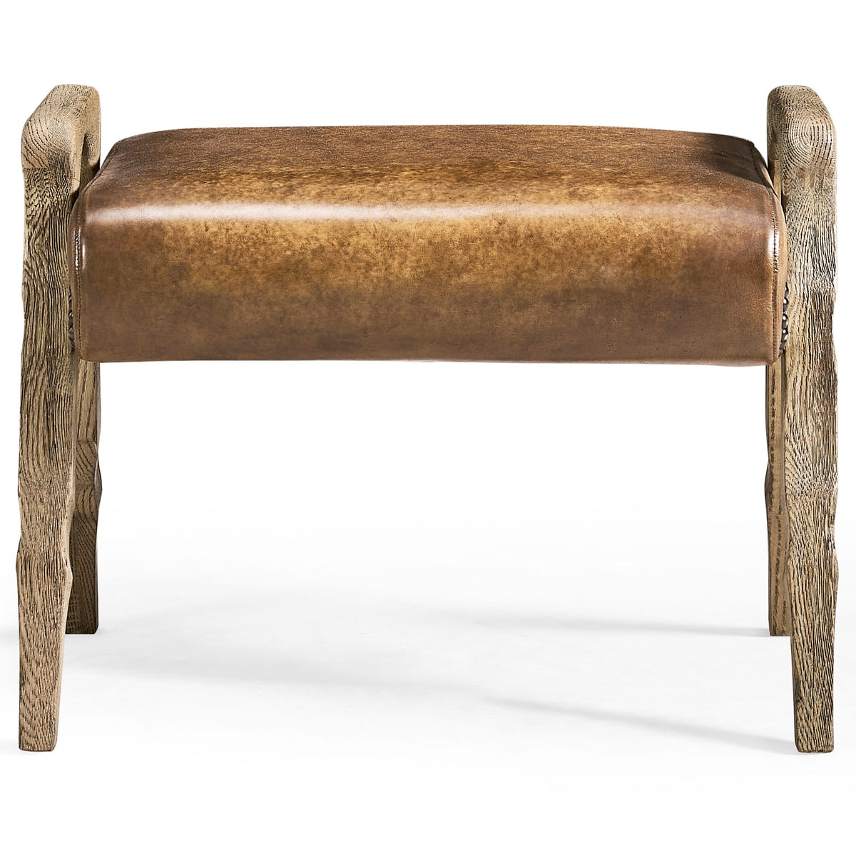 Jonathan Charles Living Echo Canyon Leather Footstool House of Isabella UK