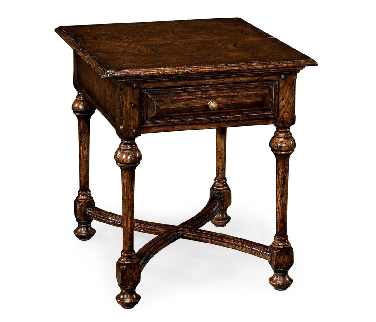 Jonathan Charles Living Elizabethan Tudor Oak Square Side Table House of Isabella UK