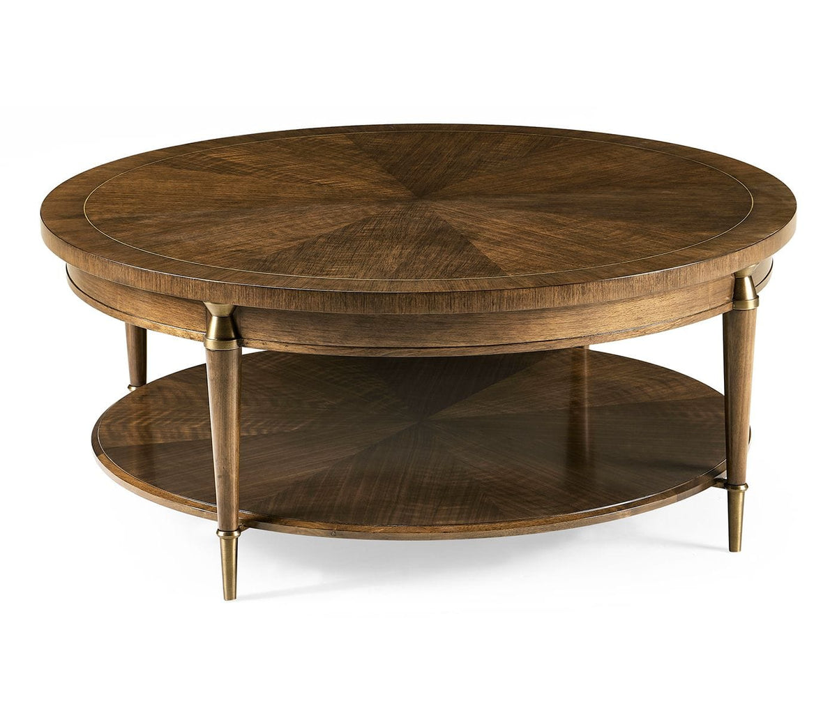 Jonathan Charles Living Garonne Round Walnut Coffee Table House of Isabella UK