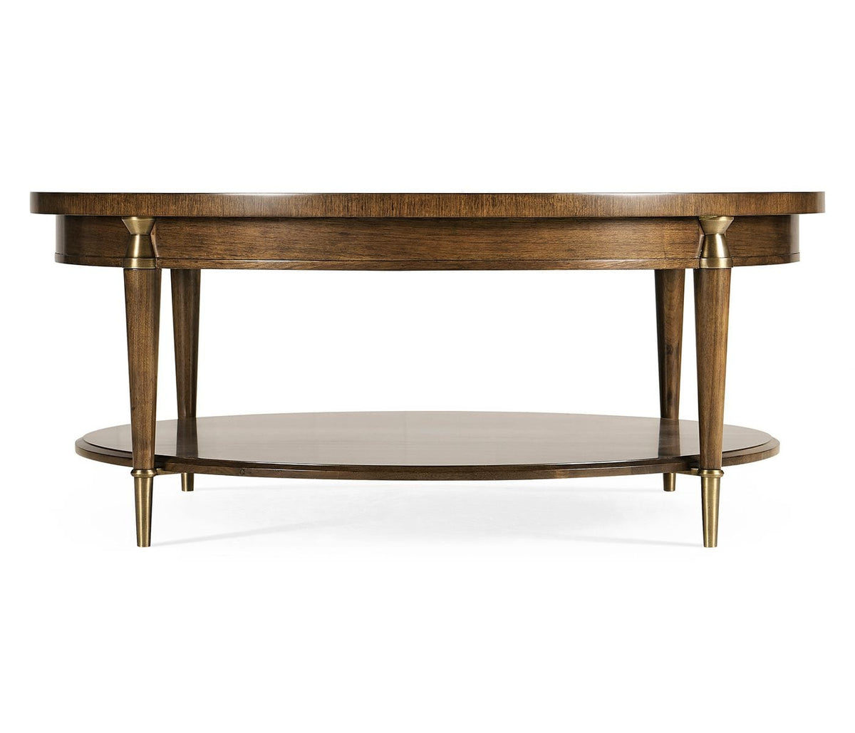 Jonathan Charles Living Garonne Round Walnut Coffee Table House of Isabella UK