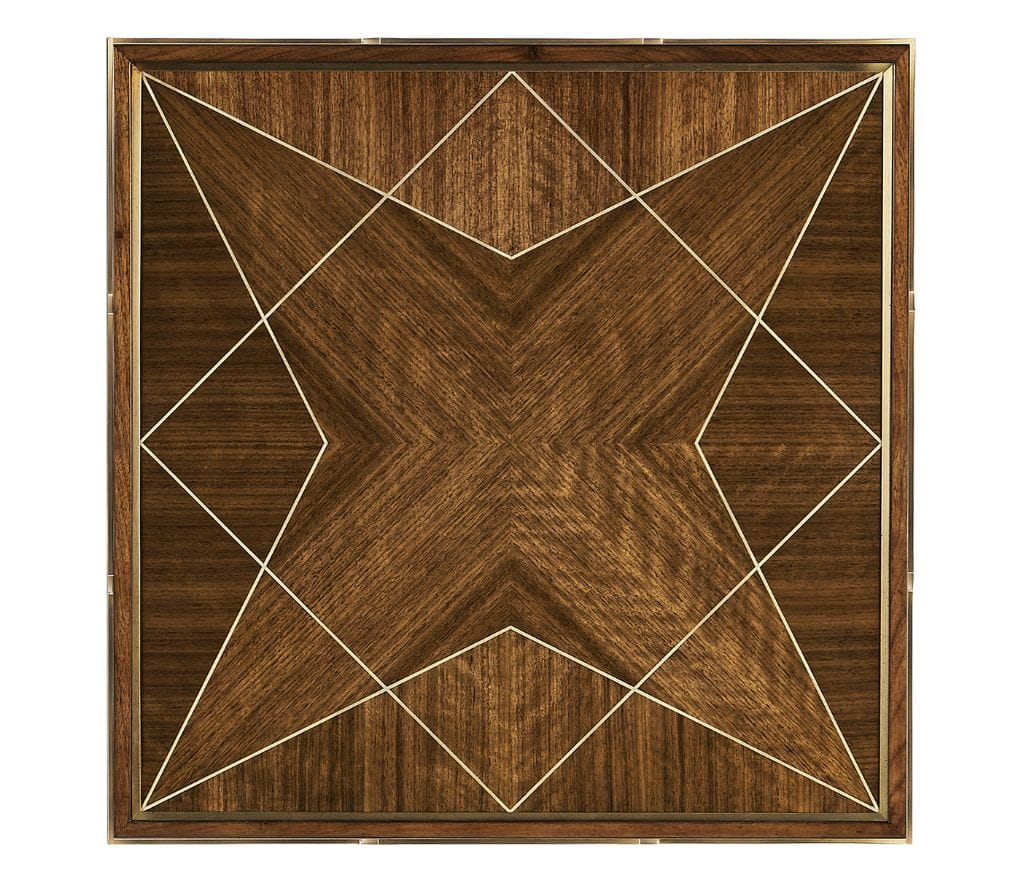 Jonathan Charles Living Garonne Walnut End Table Inlay Top House of Isabella UK