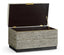 Jonathan Charles Living Geometric Dark French Oak Stool with Inside Storage on Wheels House of Isabella UK