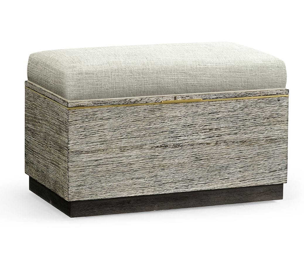 Jonathan Charles Living Geometric Dark French Oak Stool with Inside Storage on Wheels House of Isabella UK