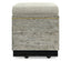 Jonathan Charles Living Geometric Dark French Oak Stool with Inside Storage on Wheels House of Isabella UK