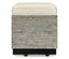 Jonathan Charles Living Geometric Dark French Oak Stool with Inside Storage on Wheels House of Isabella UK