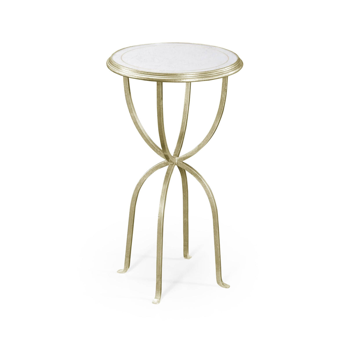 Jonathan Charles Living Lamp Table Horseshoe - Silver House of Isabella UK