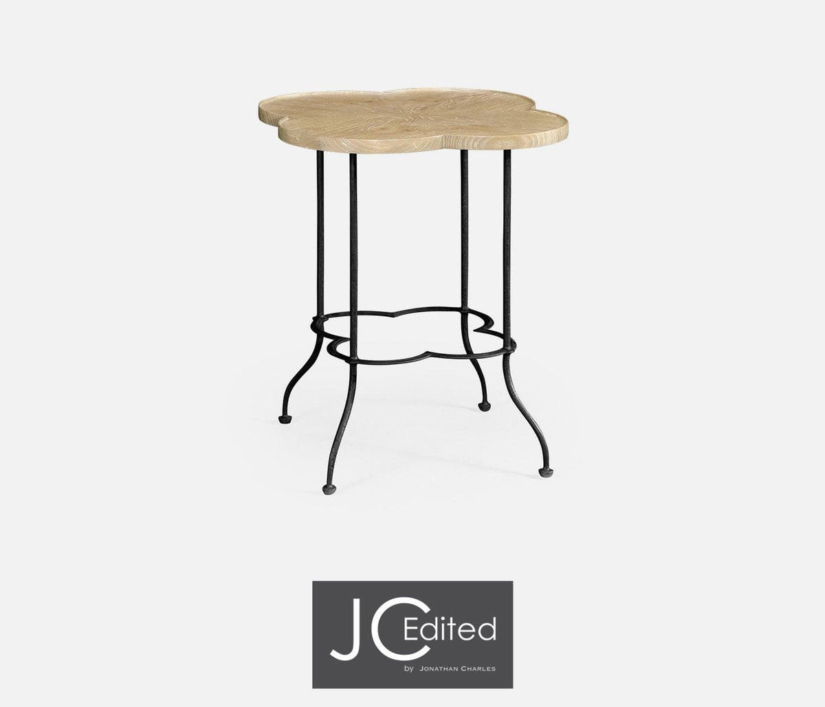 Jonathan Charles Living Lamp Table Rustic Quatrefoil House of Isabella UK