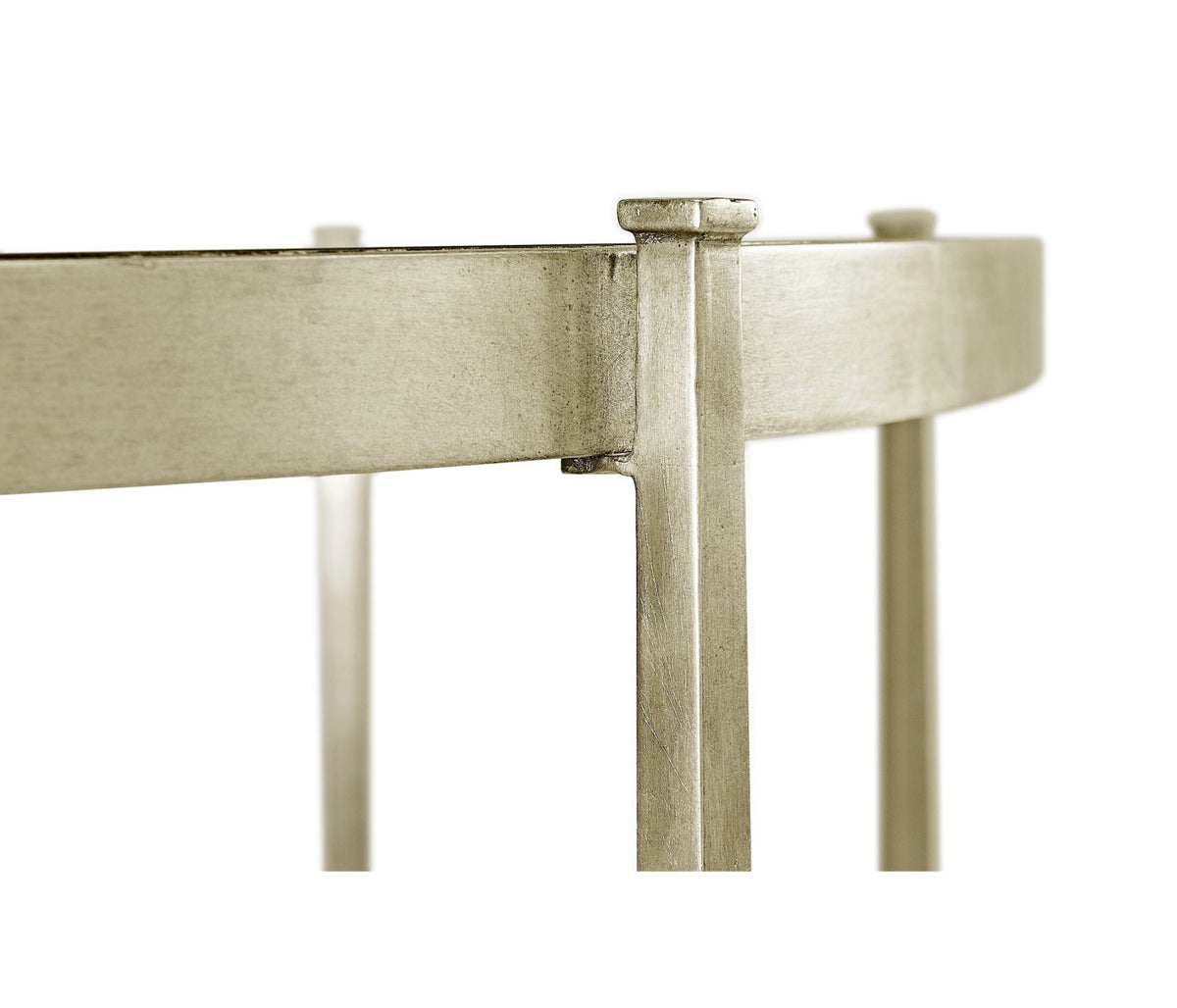 Jonathan Charles Living Large Demilune Console Table Contemporary - Silver House of Isabella UK