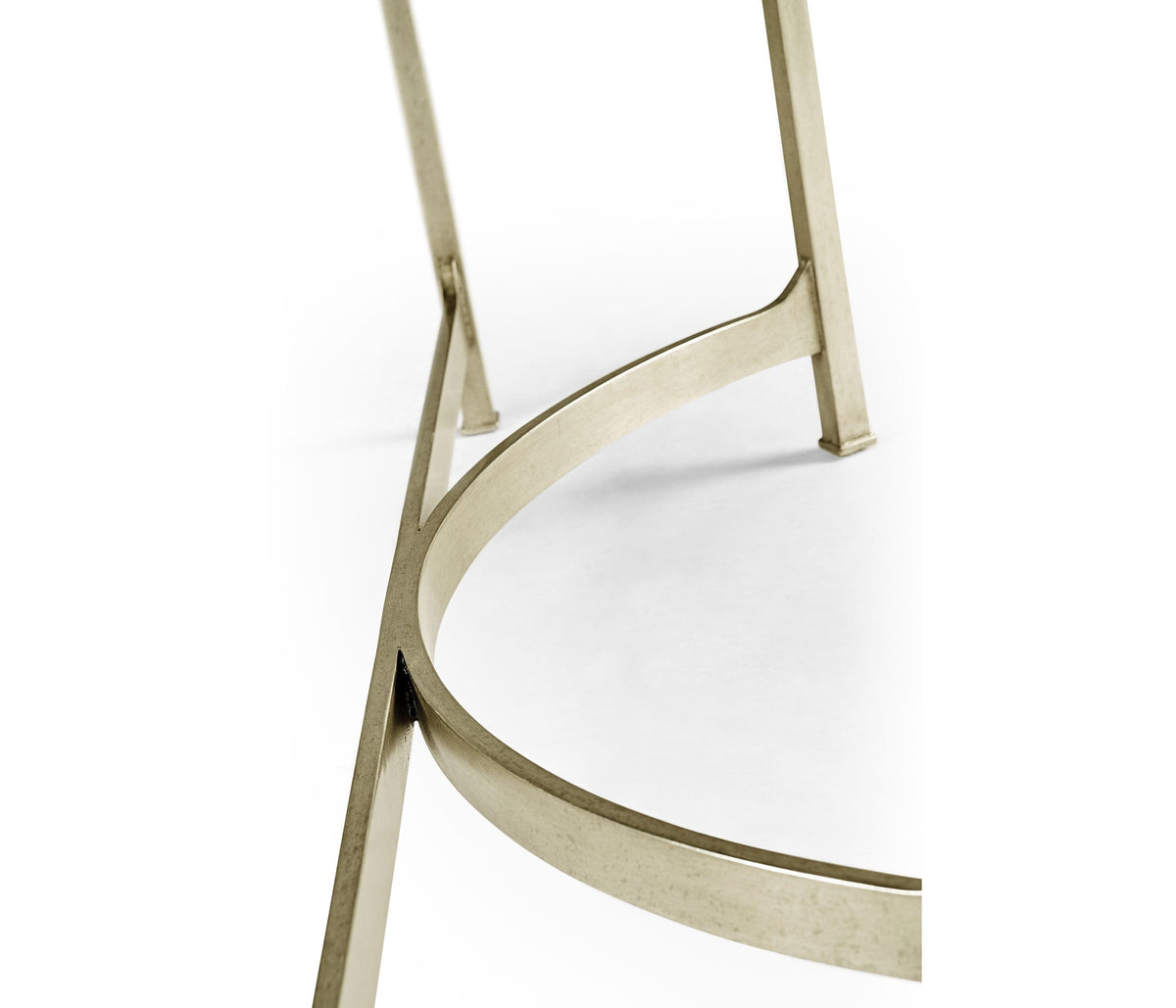 Jonathan Charles Living Large Demilune Console Table Contemporary - Silver House of Isabella UK