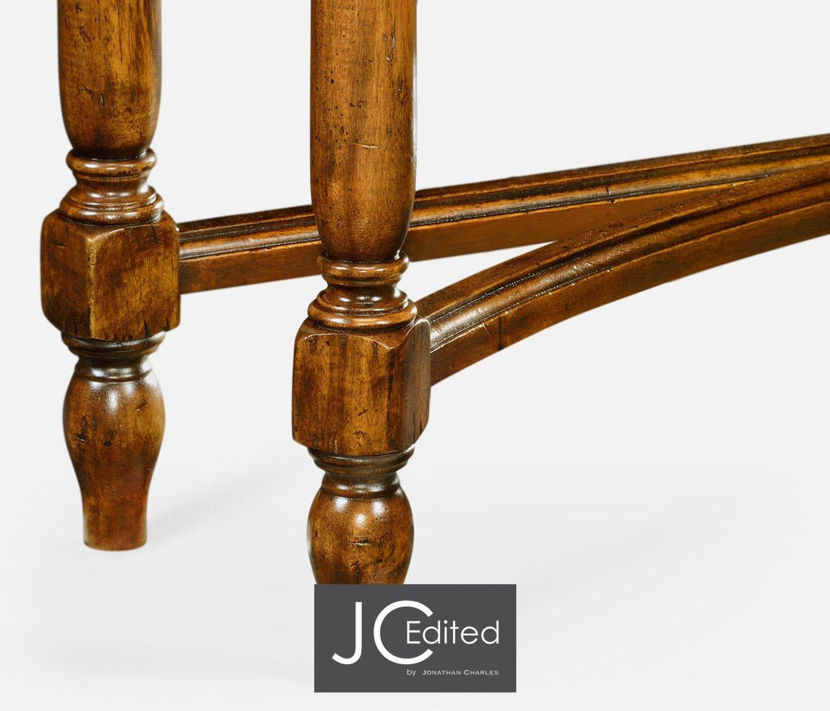 Jonathan Charles Living Large Narrow Console Table Victorian in Country Walnut House of Isabella UK