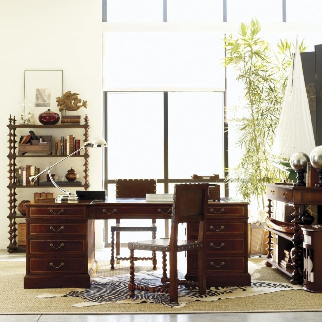 Jonathan Charles Living Mahogany Partners Desk House of Isabella UK