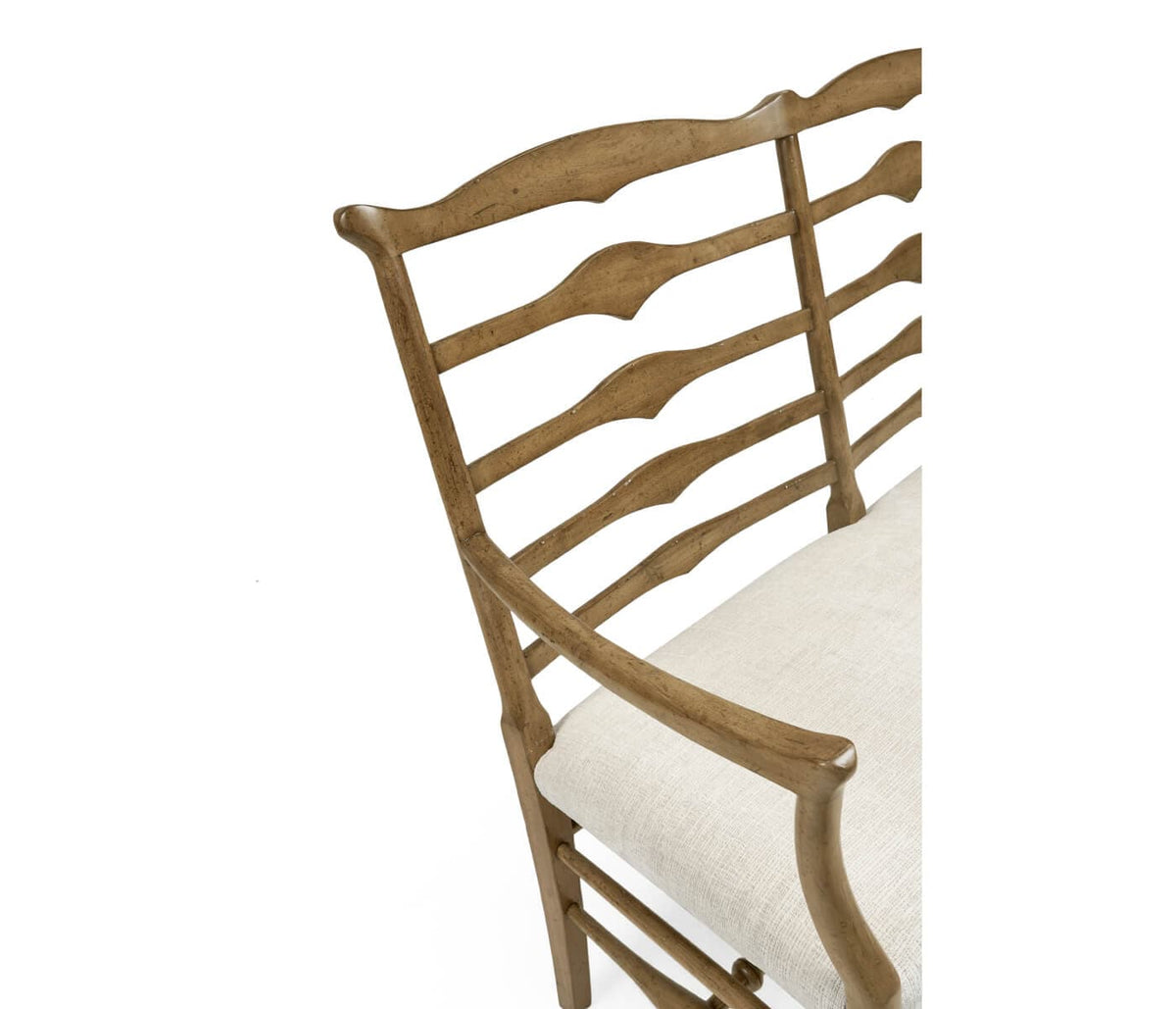 Jonathan Charles Living Medium Driftwood Double Bench Ladder Back - Shambala House of Isabella UK