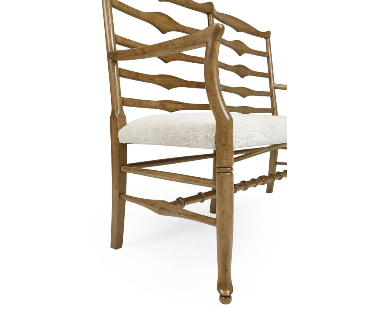 Jonathan Charles Living Medium Driftwood Double Bench Ladder Back - Shambala House of Isabella UK