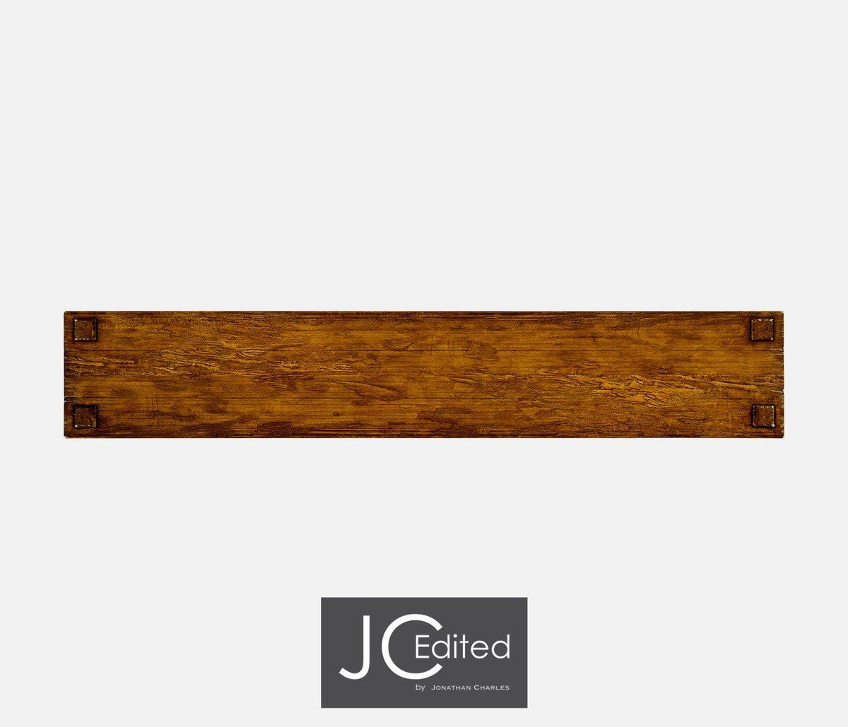Jonathan Charles Living Narrow Console Table with Four Drawers Rustic in Country Walnut House of Isabella UK