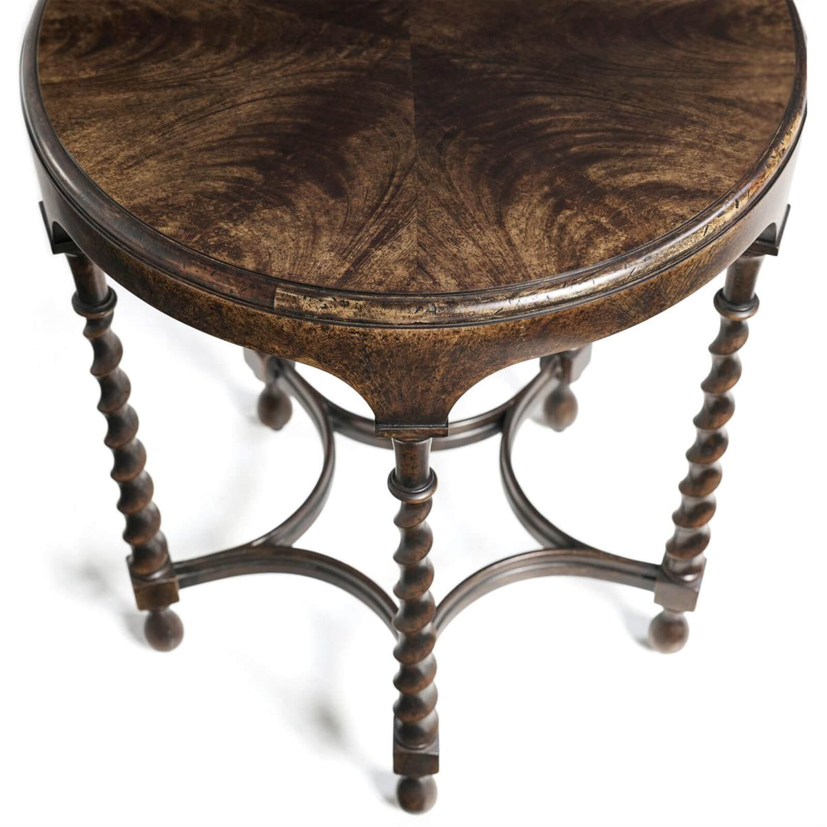 Jonathan Charles Living Orsman Ebonized Round Side Table House of Isabella UK