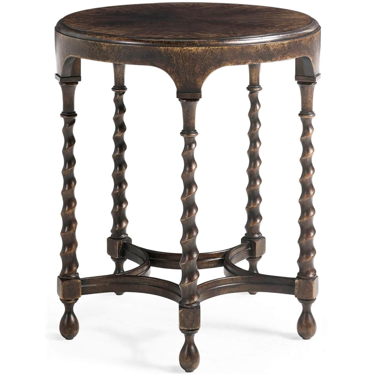 Jonathan Charles Living Orsman Ebonized Round Side Table House of Isabella UK