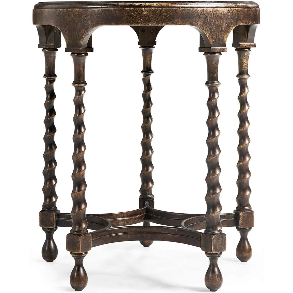 Jonathan Charles Living Orsman Ebonized Round Side Table House of Isabella UK
