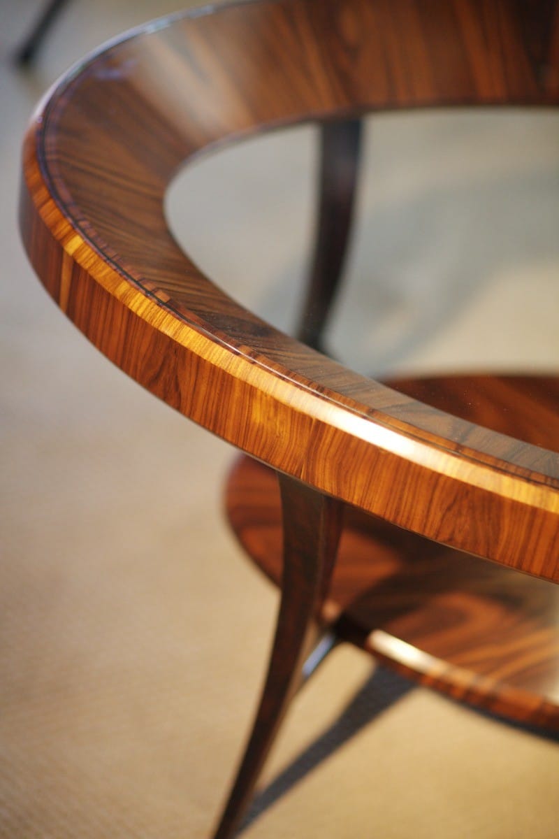 Jonathan Charles Living Oval Coffee Table Glass Topped High Lustre House of Isabella UK