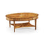 Jonathan Charles Living Oval Coffee Table with Drawer Marquetry House of Isabella UK