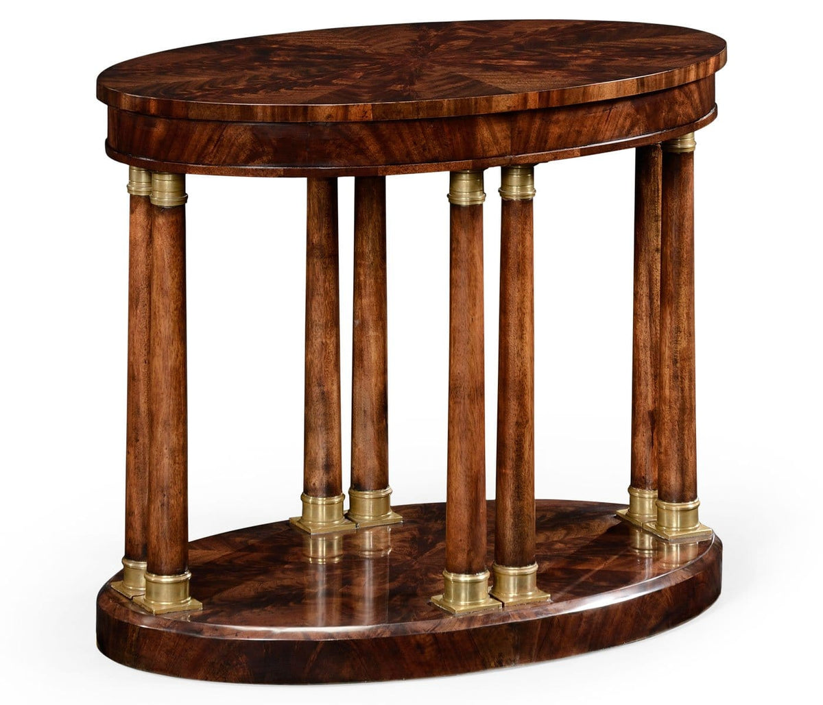 Jonathan Charles Living Oval Side Table Biedermeier Mahogany House of Isabella UK