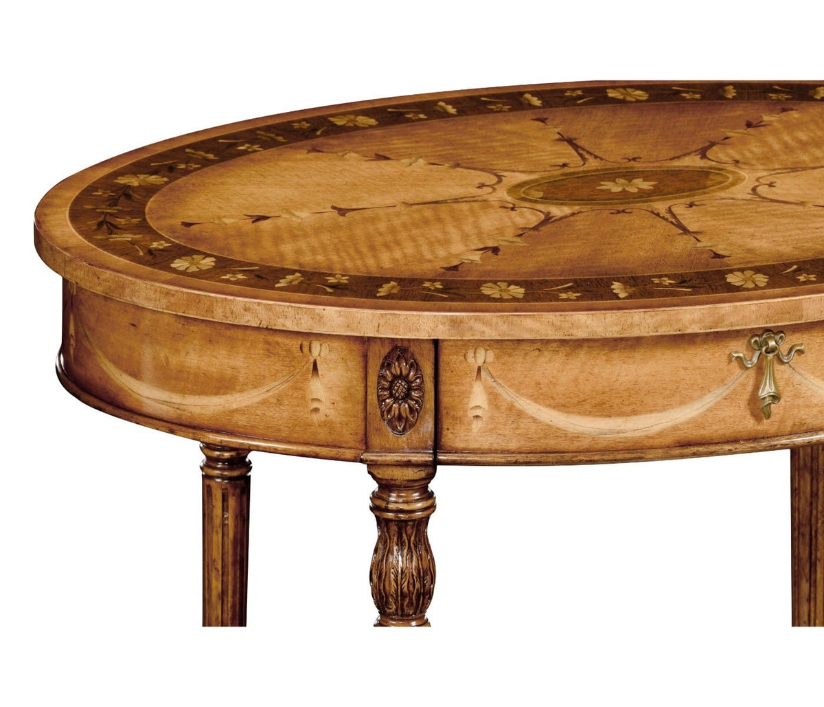 Jonathan Charles Living Oval Side Table Sheraton House of Isabella UK