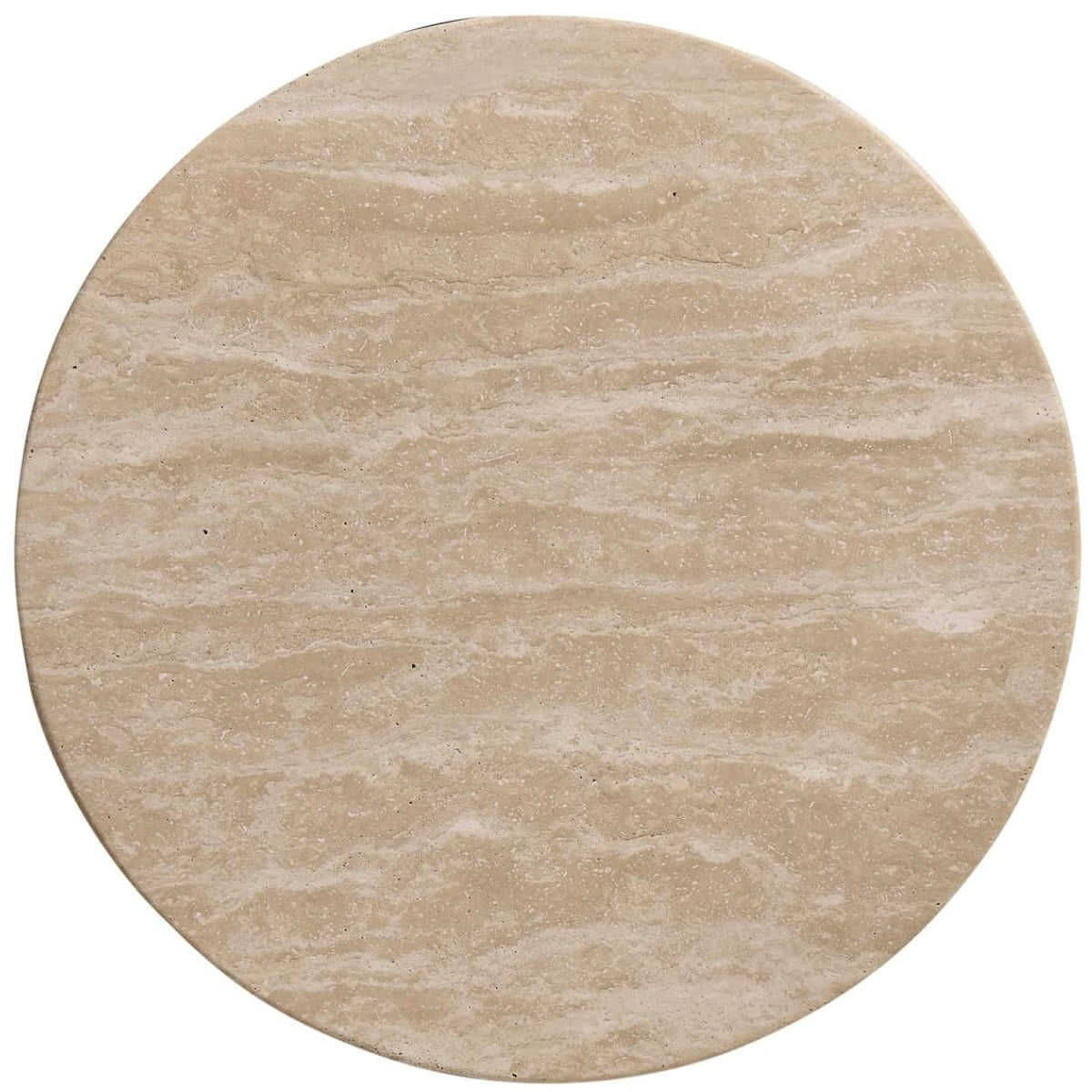 Jonathan Charles Living Palm Court Round Travertine Side Table House of Isabella UK