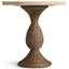 Jonathan Charles Living Palm Court Round Travertine Side Table House of Isabella UK