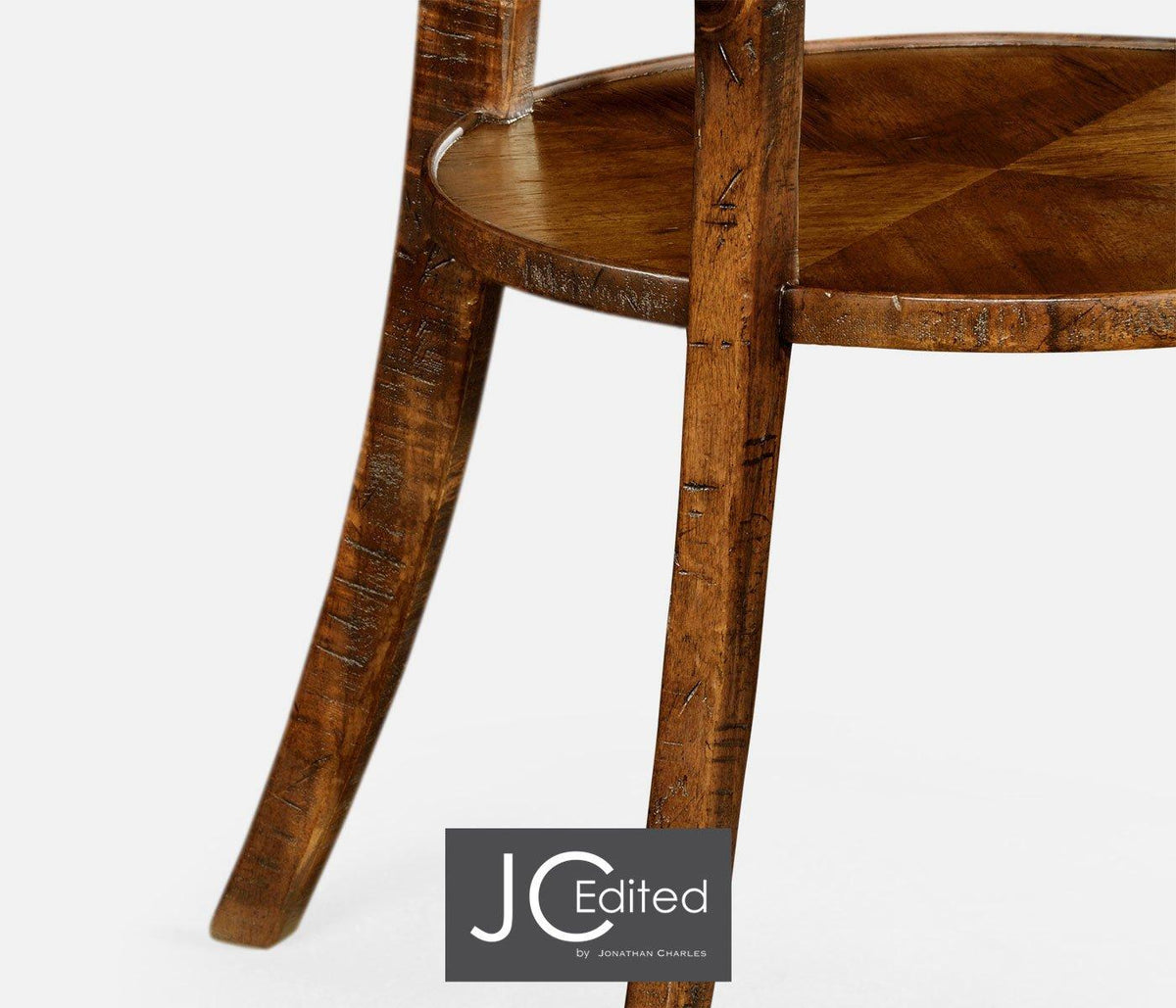Jonathan Charles Living Quatrefoil Lamp Table Rustic in Country Walnut House of Isabella UK