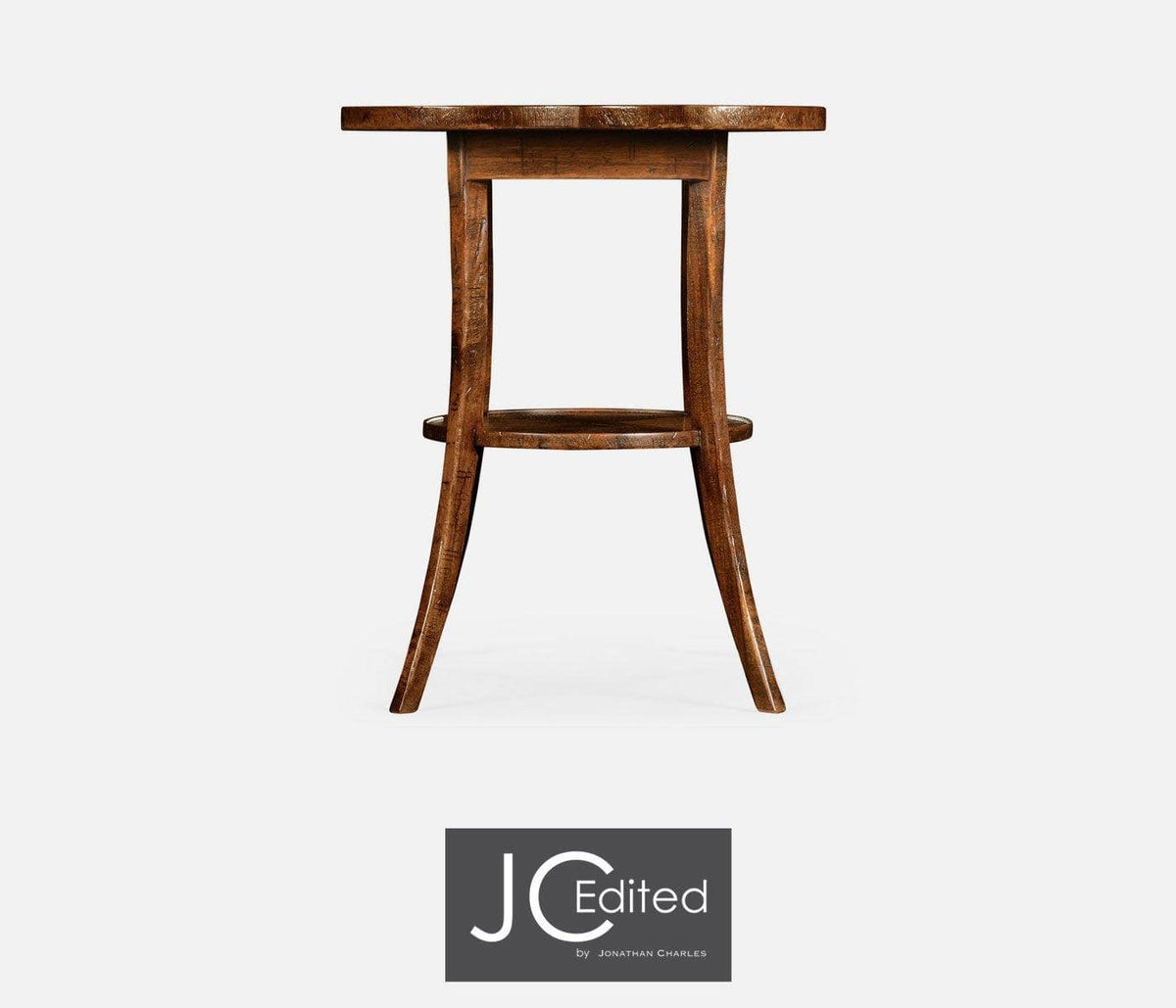 Jonathan Charles Living Quatrefoil Lamp Table Rustic in Country Walnut House of Isabella UK