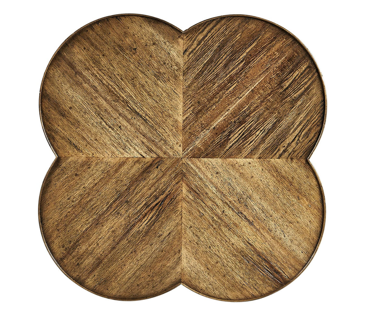 Jonathan Charles Living Quatrefoil Lamp Table Rustic in Medium Driftwood House of Isabella UK