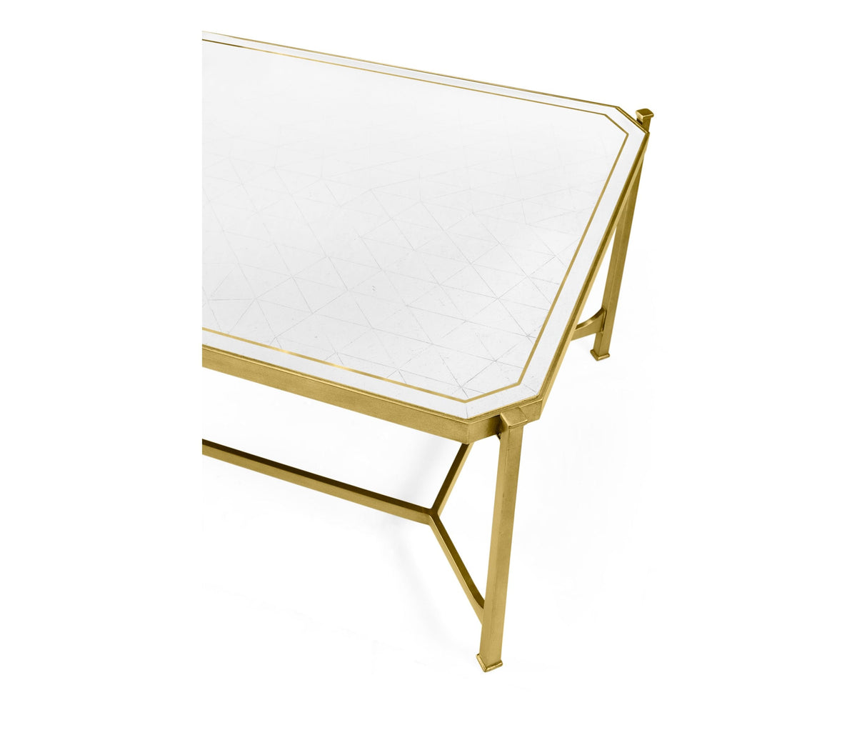 Jonathan Charles Living Rectangular Coffee Table Contemporary in Eglomise - Gilded House of Isabella UK