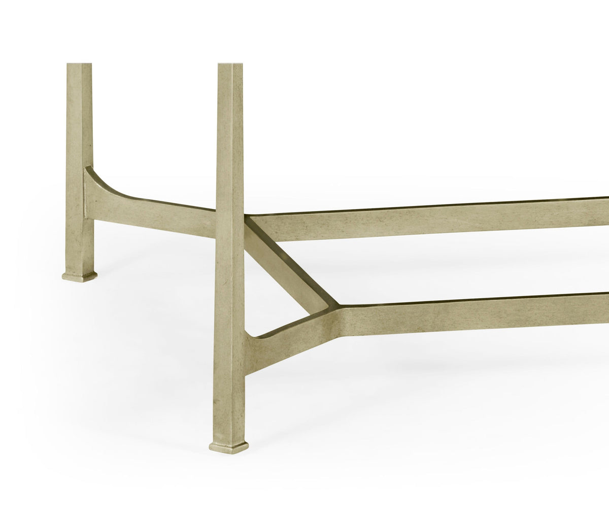 Jonathan Charles Living Rectangular Coffee Table Contemporary in Eglomise - Silver House of Isabella UK