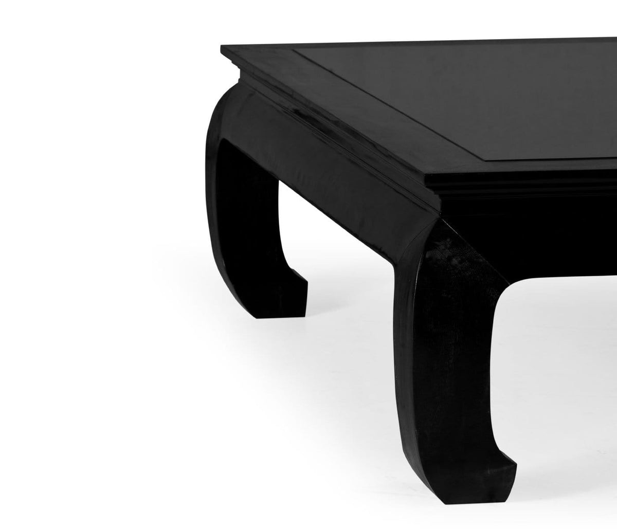 Jonathan Charles Living Rectangular Coffee Table Ming Ebonized with Black Glass Top House of Isabella UK