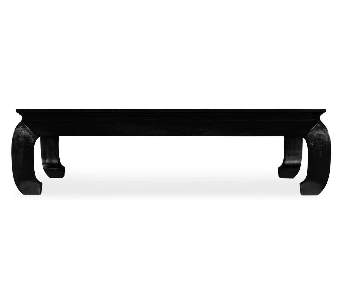 Jonathan Charles Living Rectangular Coffee Table Ming Ebonized with Black Glass Top House of Isabella UK